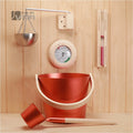 Vapasauna Direct Manufacturer Hot Sale Aluminum Bucket Set Sauna Accessories Sauna Red Bucket Indoor Sauna