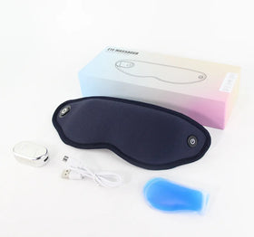 Ressan Wireless Cotton Fabric Massage Eye Mask Vibrating Smart Eye Massager Heating Steam Shading Light Relieve Fatigue Dark
