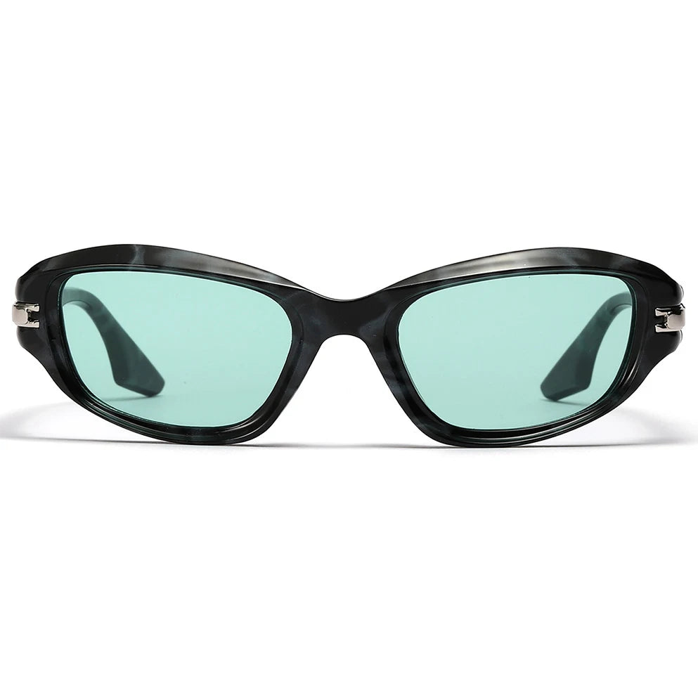 Retro Rectangular Personality Street Shooting Sunglasses Manufacturers UV400 PC Lens Women Private Label New Sunglasses