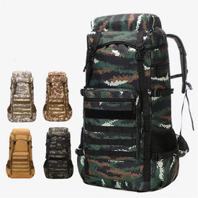 CB-447 Camouflage custom mountaineering bag men 70 liters Oxford luggage rucksack outdoor travel backpack