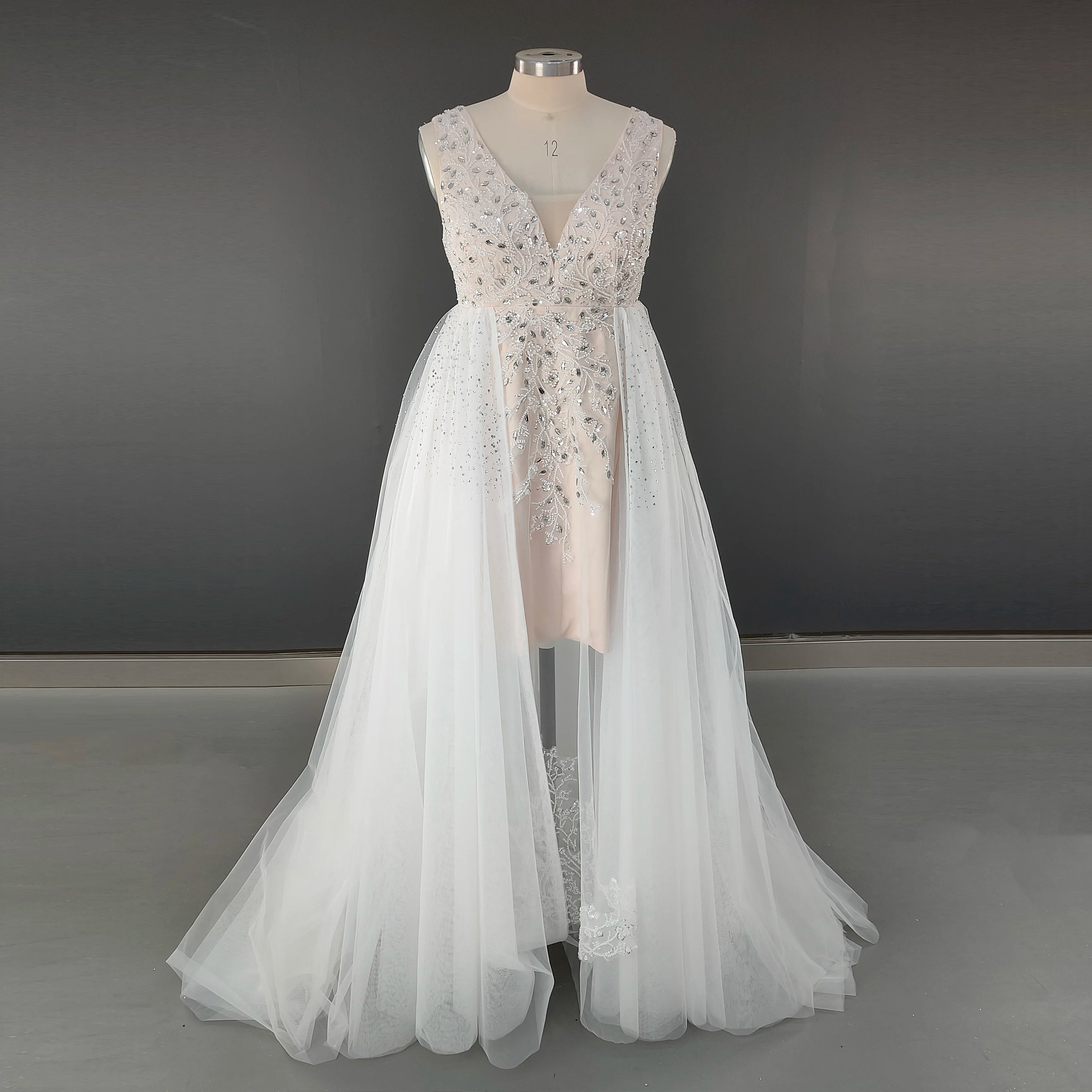 Real Photos High Quality Beaded Sequined Lace Robe A-line Pregnancy Dress Pregnant Women Dress for Photography
