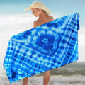 Luxury Large Quick-dry Sand Free Microfiber Waffle Beach Towel With Custom Logo Print