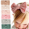 Girls Double-layer Dovetail Bow Nylon Hair Band Ties Super Soft Wide Silk Stockings Sports Headband Hair Accessories