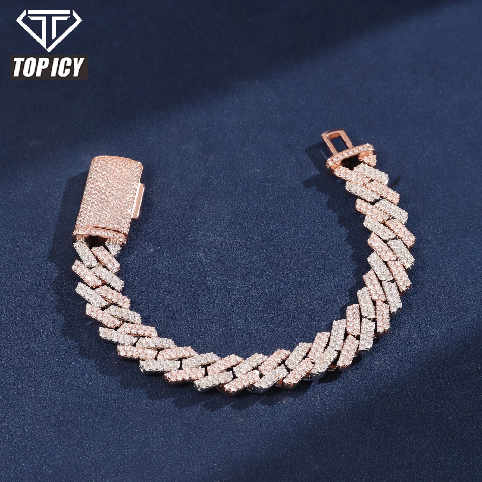 VVS D Moissanite Luxury Bracelet 925 Sterling Silver Iced Out Bracelet Fashion Hip Hop Jewelry for Women Men Unisex