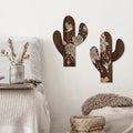 Cactus Shape Boho Farmhouse Front Door Living Room Wooden Wall Mounted Decor Wooden Plaque Sign
