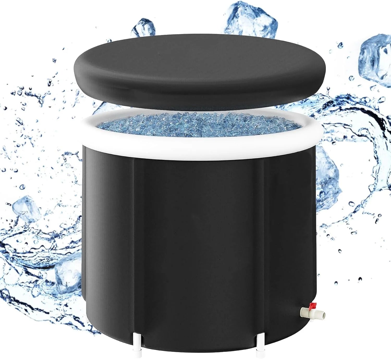 Freestanding Recovery Collapsible Cold Plunge Therapy Cold Tub Portable Folding Adult Fitness Inflatable PVC Ice Bath Tub