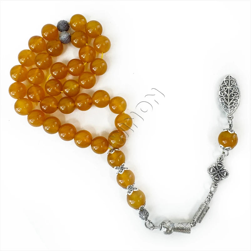 Natural  Agate Tasbih 10mm 33 Islamic Prayer Beads Tasbeeh Muslim Rosary Dhikr Beads Zikr Beads Muslim