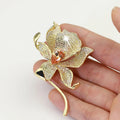 Kulana Luxury Flower Brooches for Women & Children's Zircon Lapel & Hat Pins Party & Wedding Gifts