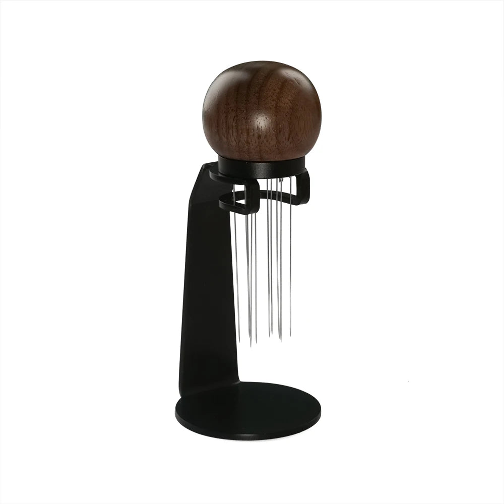 Espresso Coffee Distributor Tool with Stand Wholesale Price WDT Wood Handle Needle Stirrer for Coffee Filters
