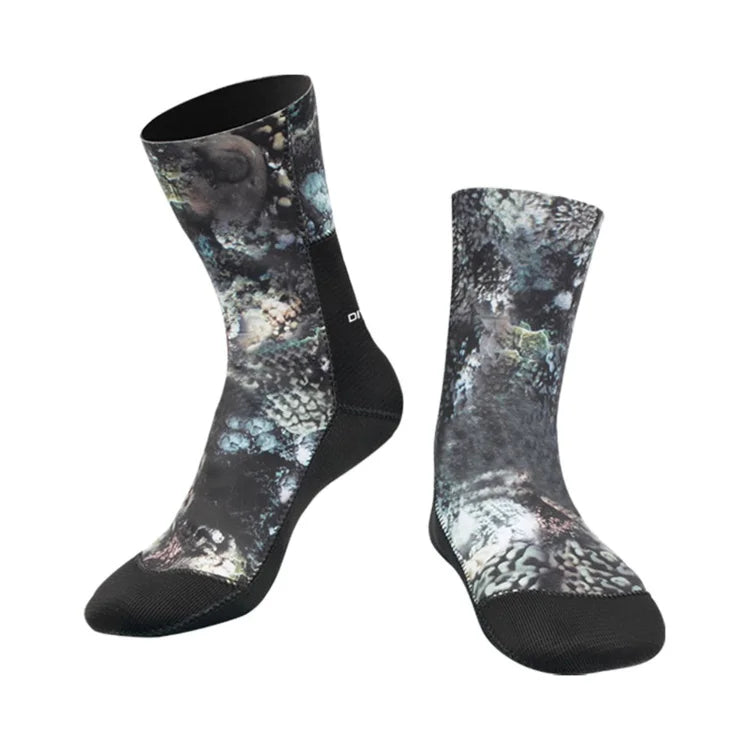 DIVESTAR Custom 3mm 5mm 7mm Neoprene Opencell Inner Camouflage Waterproof Warm Spearfishing Freediving Diving Socks