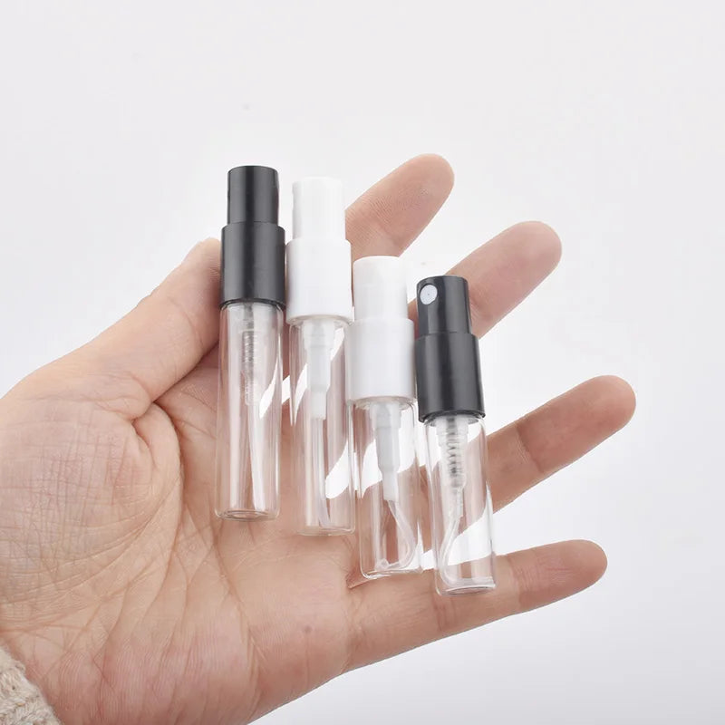 Mini 2ml 3ml Sample Glass Spray Vial Clip Glass Perfume Spray Tube Pocket Spray Click Perfume Bottle