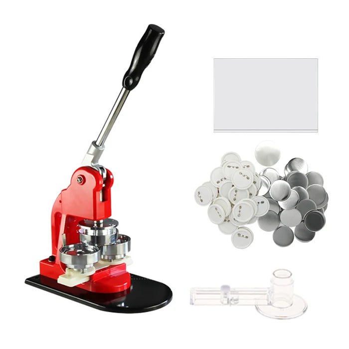 Multiple Sizes Metal Manual Press Tin Pin Maker Button Badge Making Machine Set