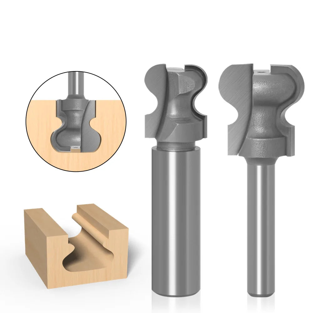Wood Cutting Tools Profile Half Bit Cabinet Double Curved Finger Core Drill Bit Aluminum-Carbide Right Hand for Drawer Pull
