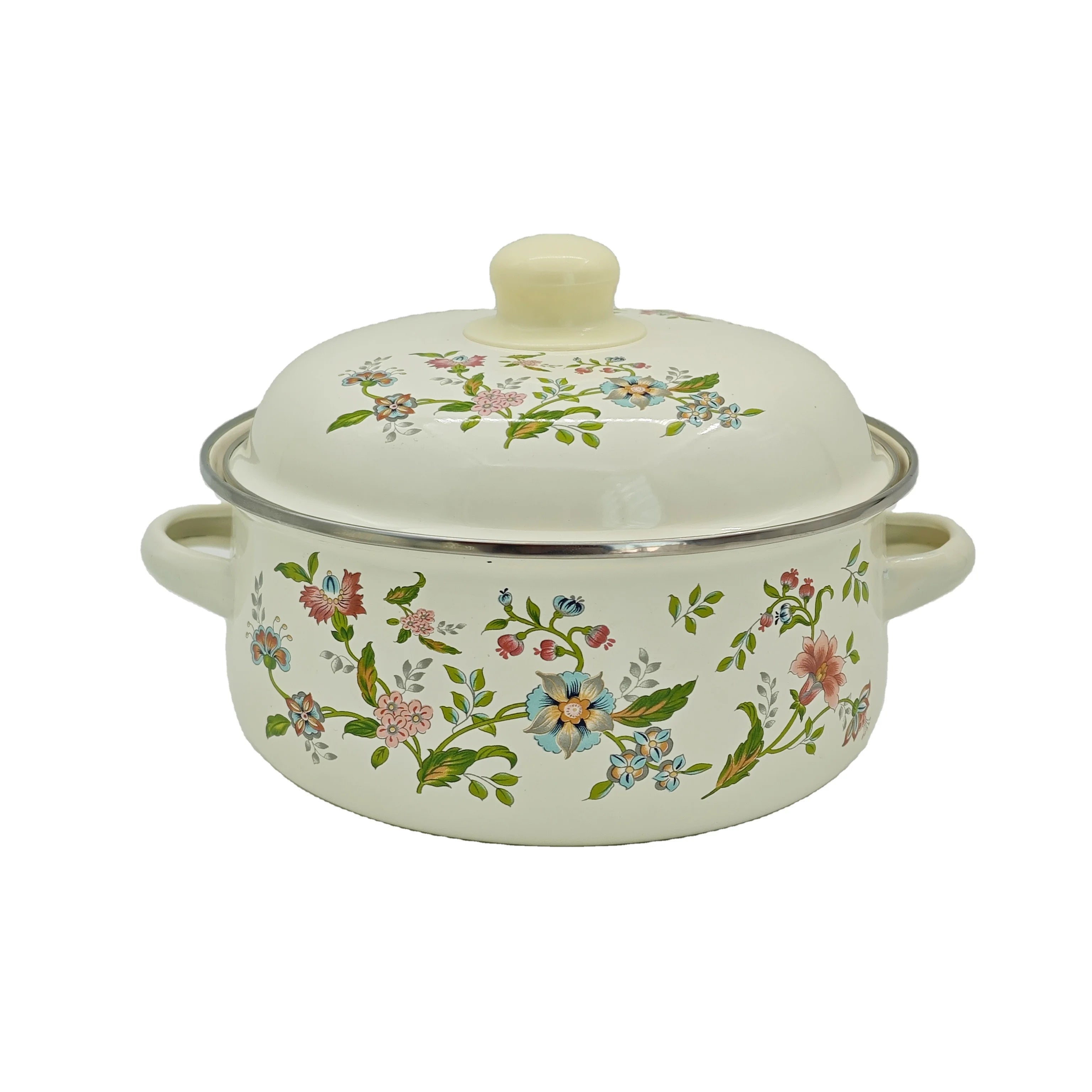 Senny Chinese Factories Customization Enamel Pot Enamel Pot Set Cookware Steel Enamel Pots