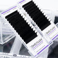 Matte Black Faux Mink Lash Extensions Volume Trays Dark Cashmere Lash Trays Wholesale Eyelash Extensions