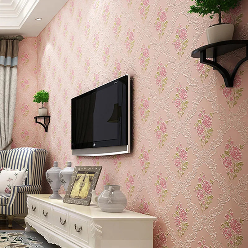 2022 Modern Non Woven Wall Paper for Home Decoration Living Room Bedroom 3D Wallpaper Florals Wall Coating Wall Panel