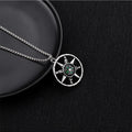 Personality Hip Hop Fine Jewelry Stainless Steel Chain Compass Necklace for Men's Necklace Accessories