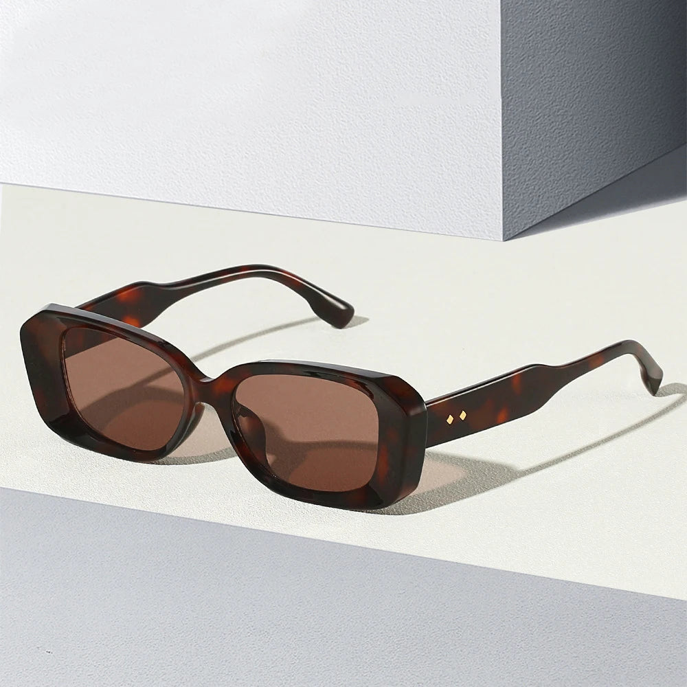 DOISYER Unisex Square Rice Nail Sunglasses Concave Shape Hot Sale Rectangle Plastic Blue Red Metal Hinge Custom Logo Hot Sale