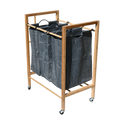 Eco-friendly Bamboo Laundry Hamper Folding Dirty Clothes Collect Baskets Organizer Large Commercial Unique for Living Room