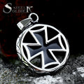 SS8-1231P 2023 New Special Design 316L Stainless Steel Cross Pendant With Resin Pendant High Polished Jewelry for Men