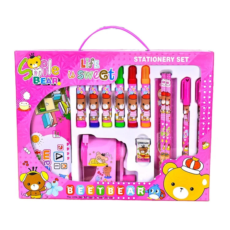 MQ Luxury Kids Art Supplies Pencil Set with Wooden Case for Coloring & Painting