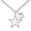Stars S925 Necklace Sterling Silver Star Cz Necklace for Girls