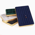 Meiman Customized LOGO Color Storage Ring Bracelet Velvet Jewelry Tray Ring Tray Microfiber Prop Display Tray