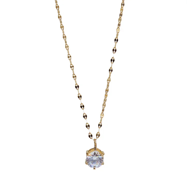 Simple Fashion Link Chain Stainless Steel Jewelry Crystal Rhinestone Pendant Necklace Casual/Sporty Style Gift for Women