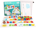 SD07 Montessori Wooden Spelling Word Game Toy 26 English Letters Early Educational Cognitive Wooden Toy for Kids Teaching Aids