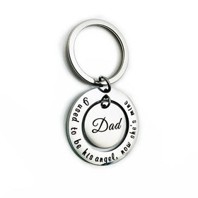 Custom Stainless Steel Metal Blank Round Keyring Keychain with Logo