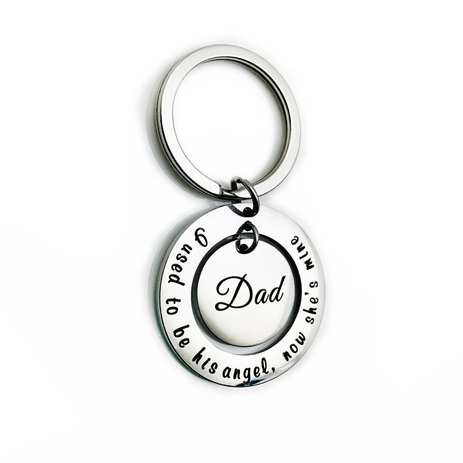 Custom Stainless Steel Metal Blank Round Keyring Keychain with Logo