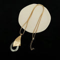 TongLing European vintage luxury long sweater necklace jewelry irregular geometric pendant necklace for daily life