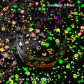 Wholesale Eco Friendly Glow in Dark Glitter Powder Bulk for Resin Arts Chunky Mixed Glitters Christmas Decorations
