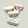 Women's PU Leather Fashion Cosmetic Bags with Embroidery and Zipper Closure Letter Pattern Traveling & Wash Makeup Bag