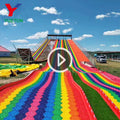 Custom Large Plastic Rainbow Slide for Amusement Park Rides Dry Slide Mountain Attractions in Playground Resorts on Sale