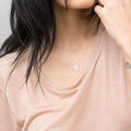 EManco Stainless Steel 13MM Round Necklace Fashion Accessory Geometric Pendant Collarbone Chain Lettering Necklace