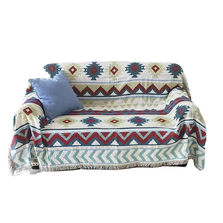 Low Price on Sale Bohemian Sofa Fringe Blanket Maker Manufacturer Personalised Woven Blanket