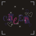 Rainbow Rhinestone Heat Transfer Iron on Hotfix Crystal Bling Applique Letters DIY Shirt Hoodie Cheer Mom Outfit