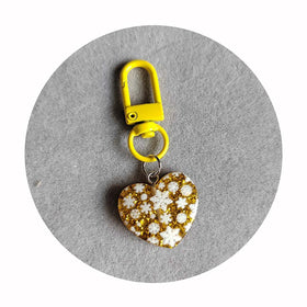 Creative Resin Love Keychain Colorful Heart Filled Pendant Keyrings Bag Ornaments Phone Charm Accessory