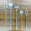 4pcs Unique Hanging Cutlery Sus304 Gold Black Silverware Fork Knife Spoon Matte Flatware Set