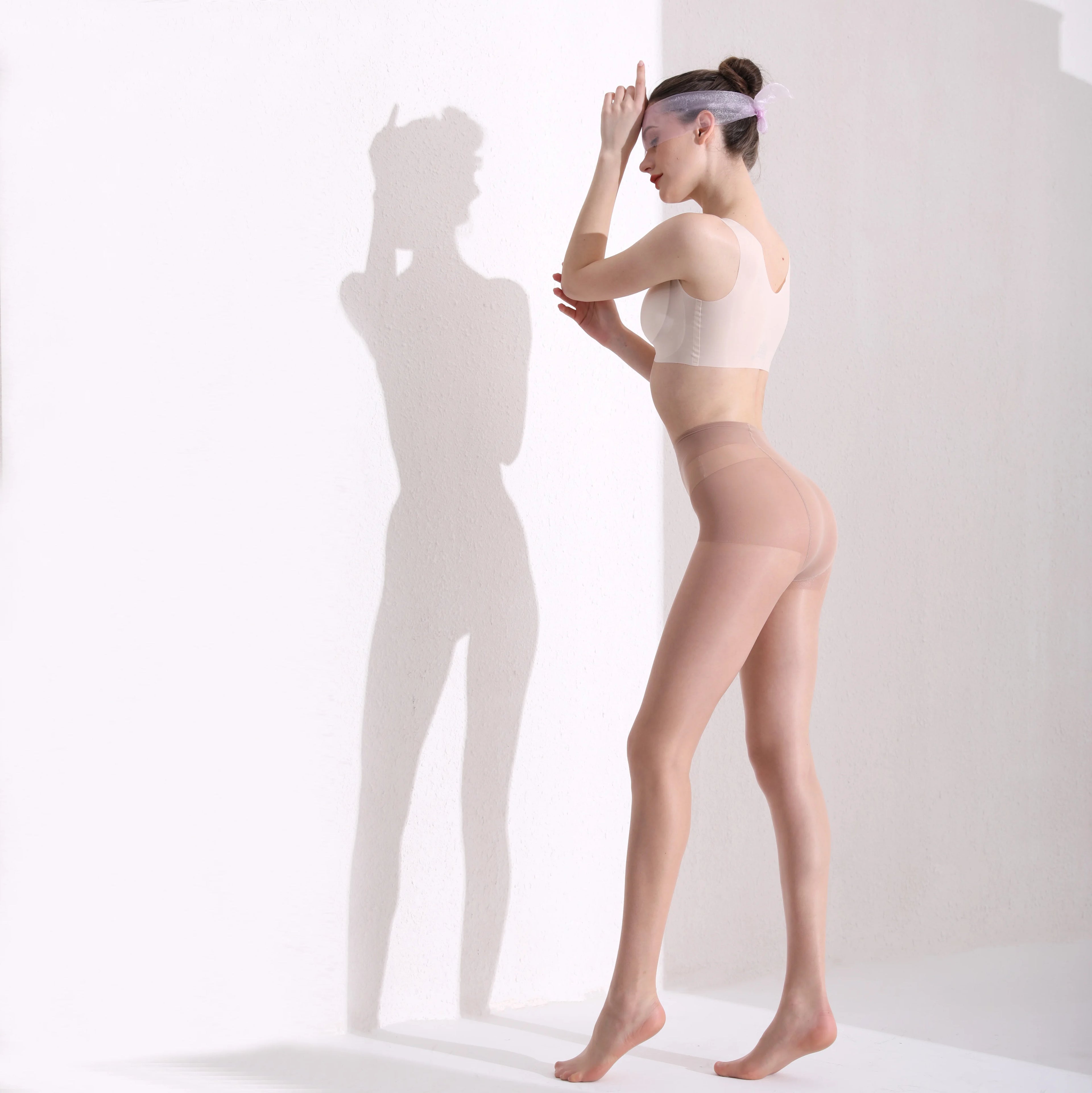Spandex Knitted Breathable Anti-Bacterial Eco-Friendly Solid Transparent Non-Run Ladder Resistant 12D Oil Office Lady Tights One