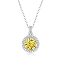 Custom Environmental Friendly Moissanite Diamond Jewelry Bling 925 Sterling Silver Round Adjustable NecklaceForWomen