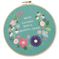 2026 Pre-printed Pattern Stamped Flower Floral Plants DIY Cross Stitch Cotton 20x20cm Custom Logo Embroidery Starter Kit