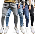 Elastic Denim Jeans Men Skinny Jeans Men's Wholesale Custom Latest Pure Cotton Customized Logo Slim Woven Cargo Pants High Waist