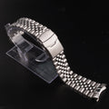 Rolamy 22mm 316L Stainless Steel Silver Solid Curved End Links Jubilee Bracelet Watch Band Strap Clasp for Seik SKX007 Luxury