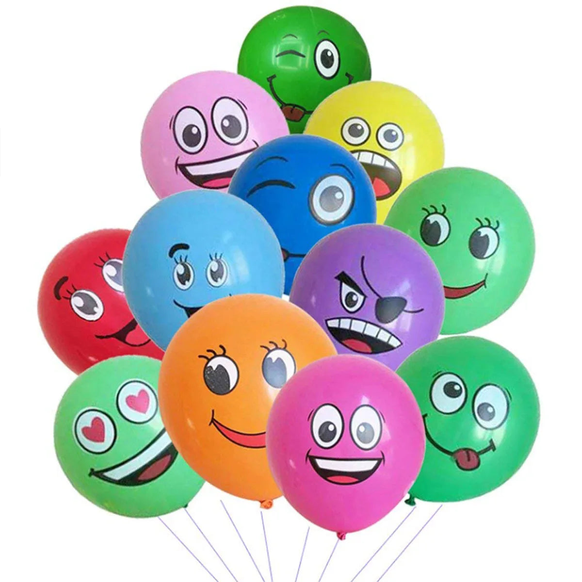 Wholesale New Design 12 Inch Latex Quick-Dry Digital Printing Cartoon Expression Balloons Party Decorations for Children