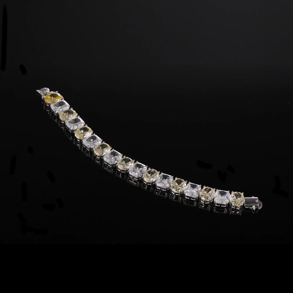 Women's Luxury 1 Carat Tennis Bracelet Classic 3A Round Cubic Zircon Fine Chain & Link Design Jewelry