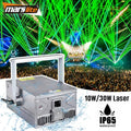 10W ILDA Laser Light IP65 Outdoors Waterproof Stage Laser Show Equipment Pro Projector Sky Laser Searchlight Light