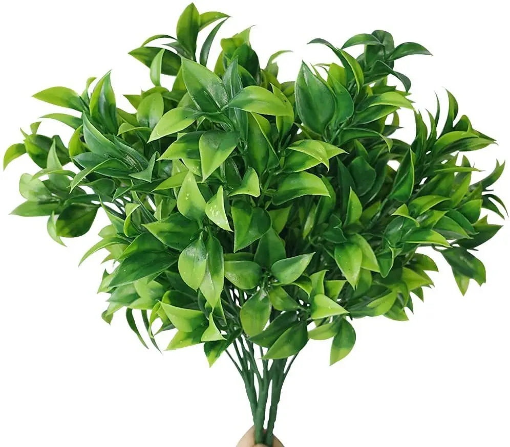 Wholesale 7 Branches Green  Artificial Eucalyptus Plants Faux Leaves for Home Garden  Bushes Grass  Decoration