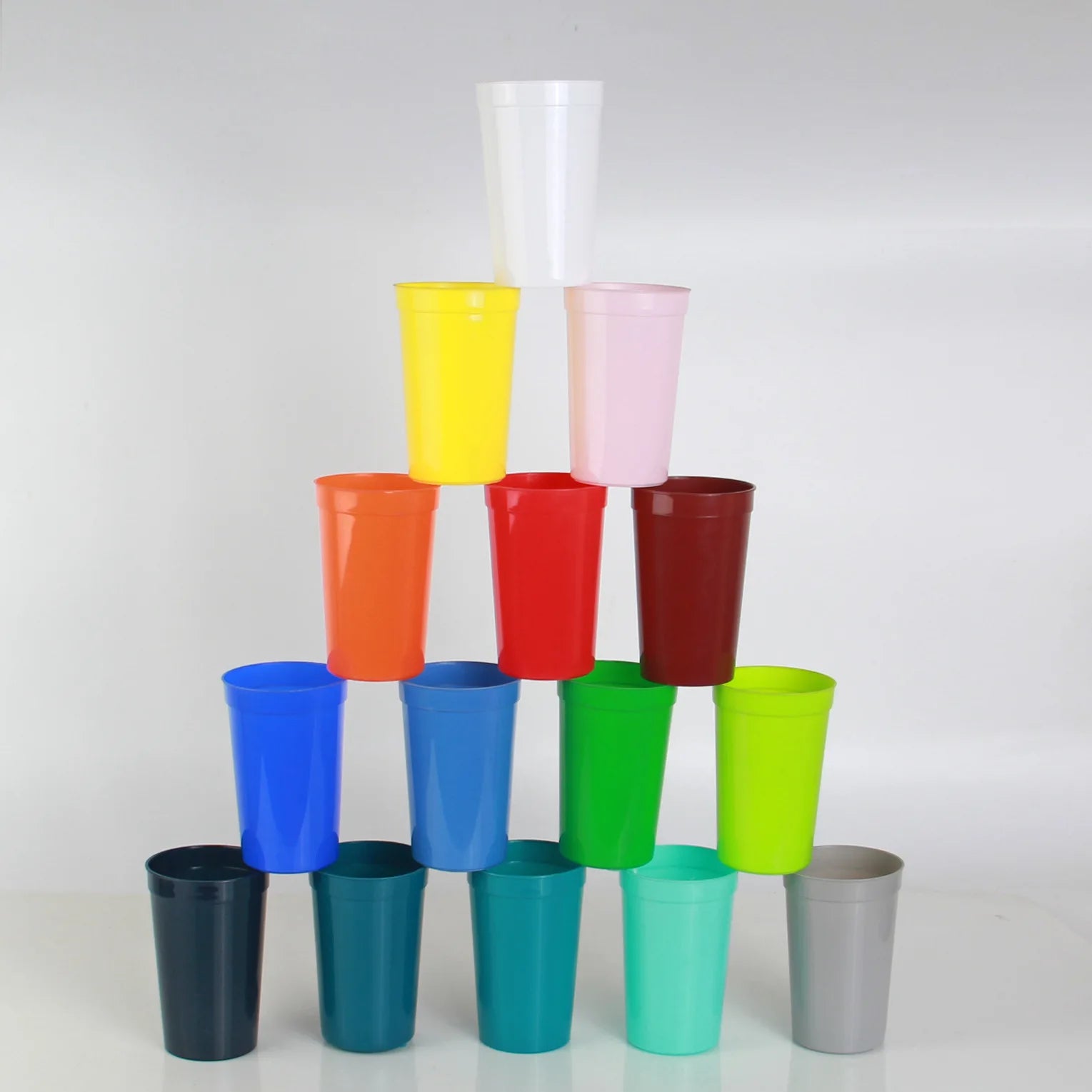 Custom Logo 12oz 16oz Stadium Cups Reusable BPA-Free Plastic Party Cups